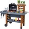 Smoby: Garden Kitchen - Toy Grill w/ 43 Food & Cooking Accessories, Outdoor Playset, Retractable Magic Flames, Sink w/ Water Pump Function, Kids 3+